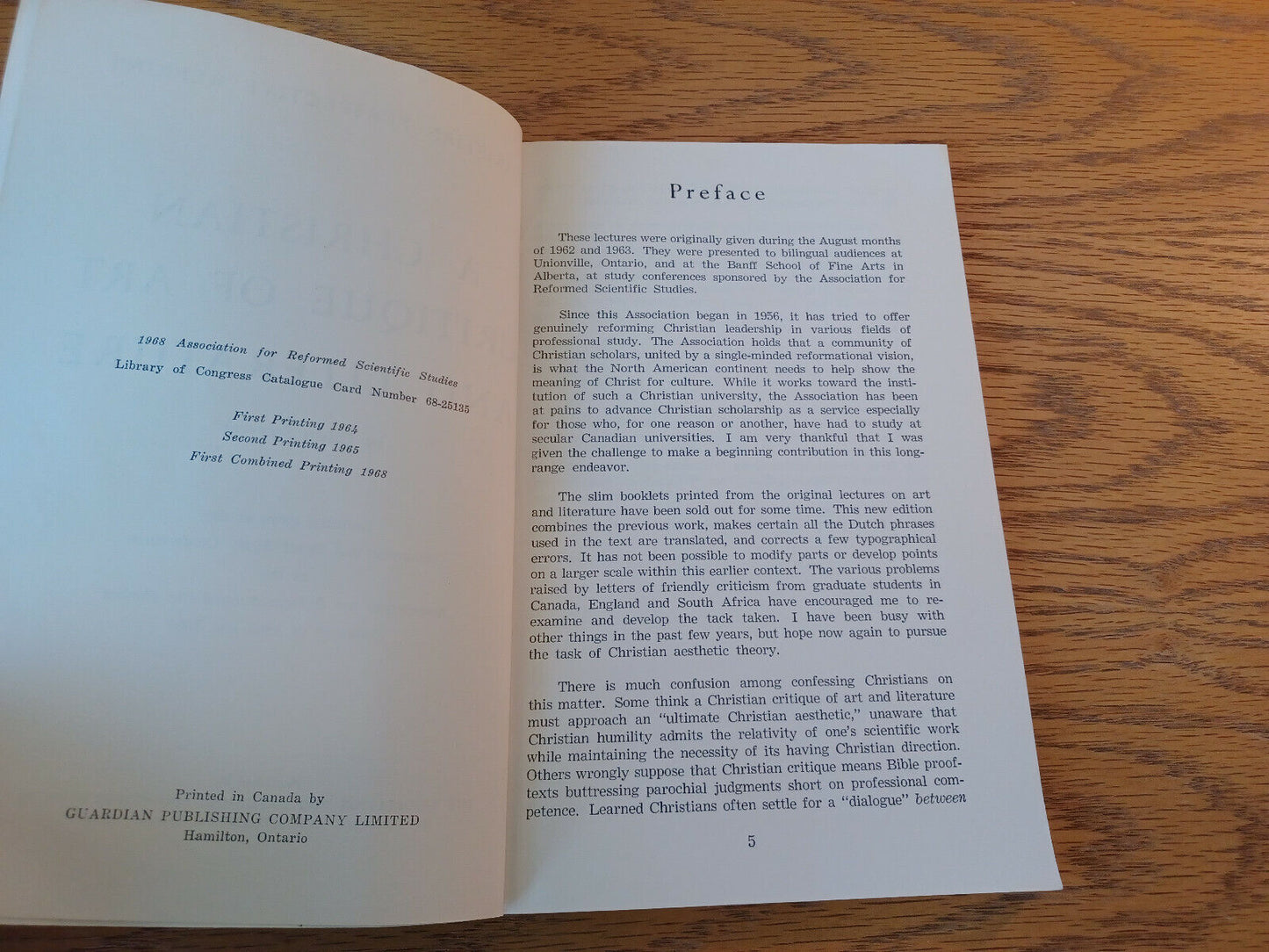 A Christian Critique Of Art And Literature Calvin Seerveld 1968 Paperback Associ