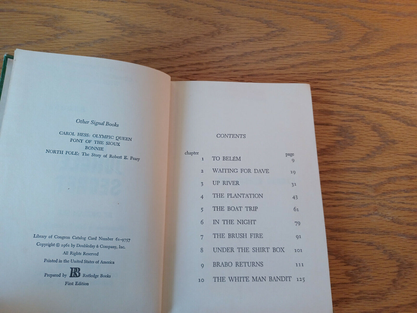 The Jungle Secret Ingram See 1961 1st Edition Hardcover Signal Book Doubleday