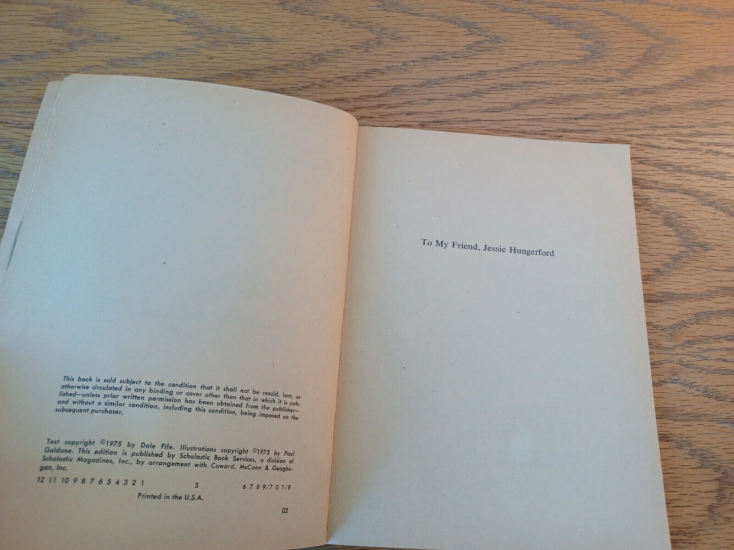 Who Goes There, Lincoln? Dale Fife 1975 Paperback Scholastic