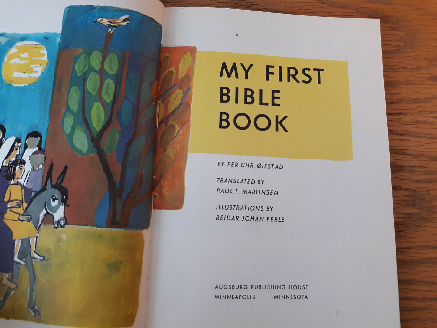 My First Bible Book Per Chr Oiestad 1966 Hardcover Augsburg
