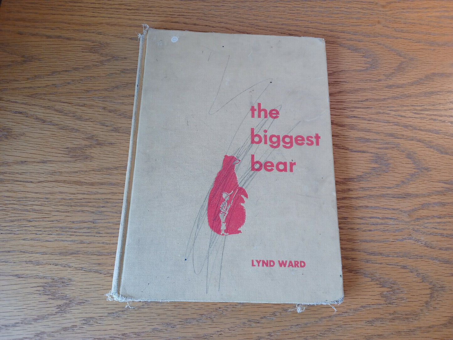 The Biggest Bear Lynd Ward 1952 Hardcover Houghton Mifflin Riverside Press