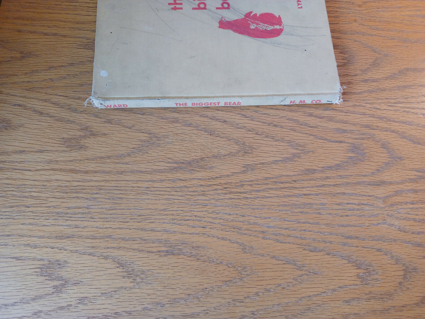 The Biggest Bear Lynd Ward 1952 Hardcover Houghton Mifflin Riverside Press
