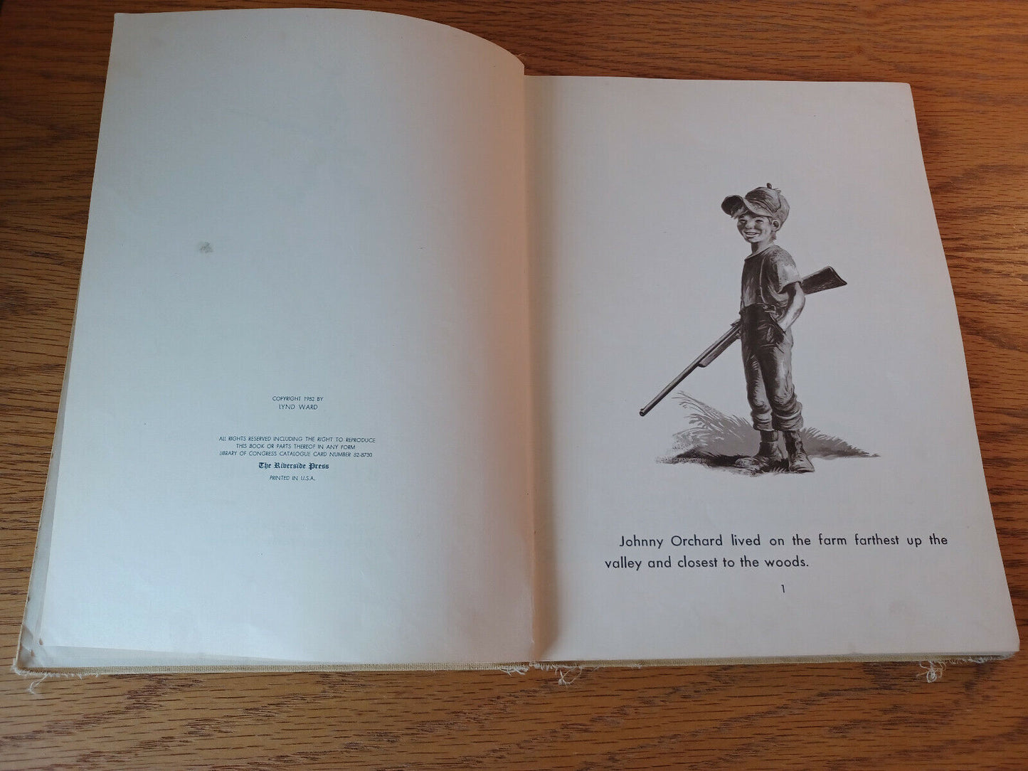 The Biggest Bear Lynd Ward 1952 Hardcover Houghton Mifflin Riverside Press