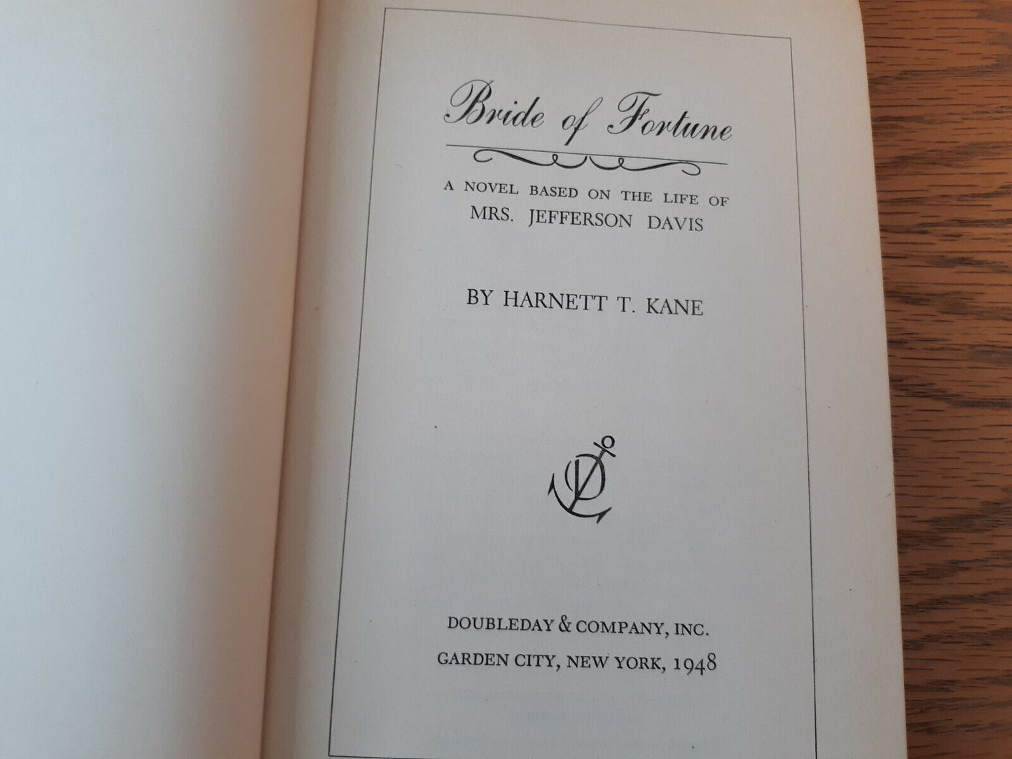 Bride Of Fortune Harnett T Kane 1948 Hardcover Doubleday