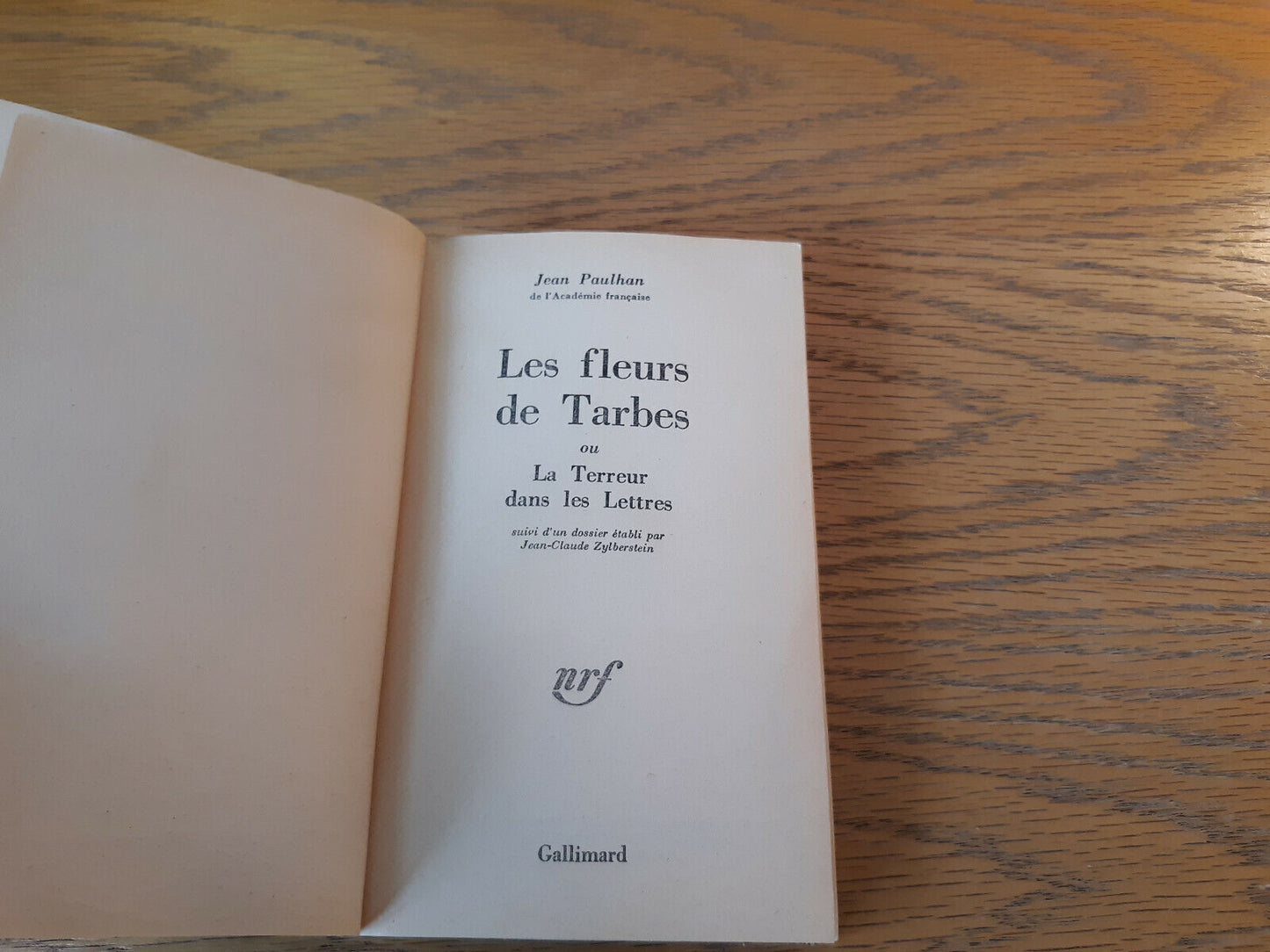 Jean Paulhan Les Fleurs De Tarbes Ou La Terreur Dans Les Lettres 1941