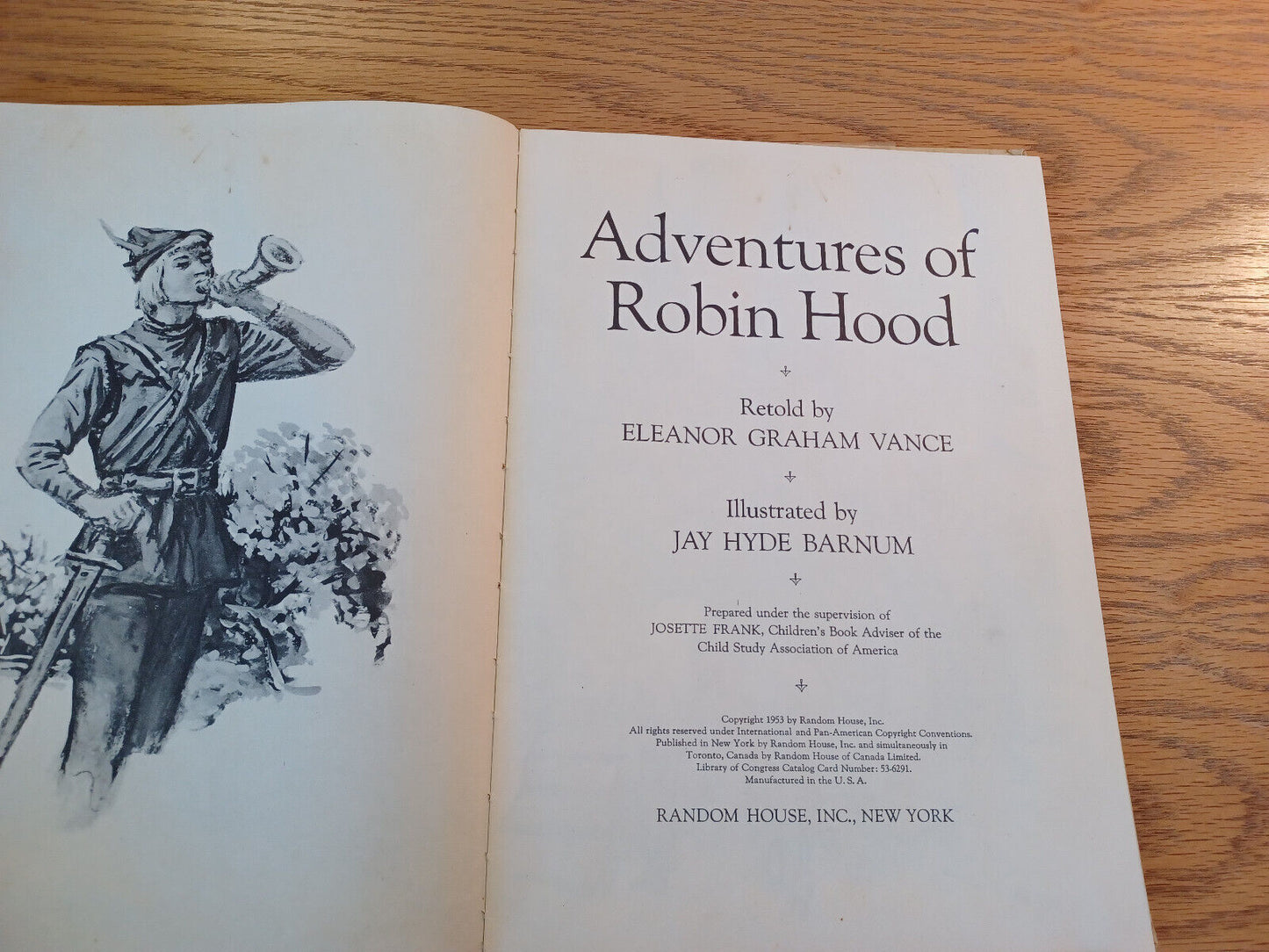 Adventures Of Robin Hood Eleanor Graham Vance 1953 Random House Hardcover
