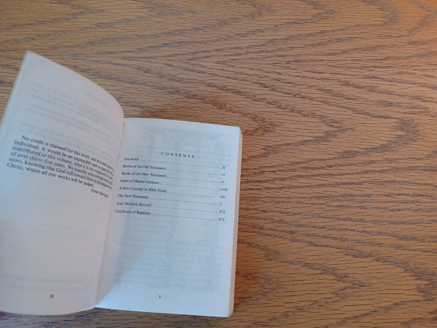 The Christian Life New Testament With Master Outlines 1978 King James Version Th