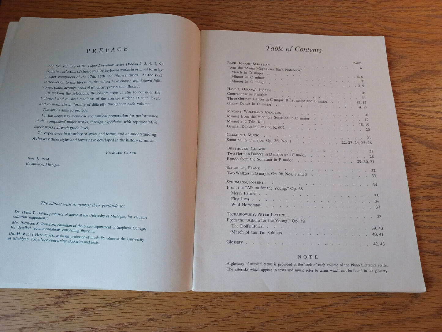 Piano Literature Of The 17th 18th And 19th Centuries Book 3 1954 Frances Clark S