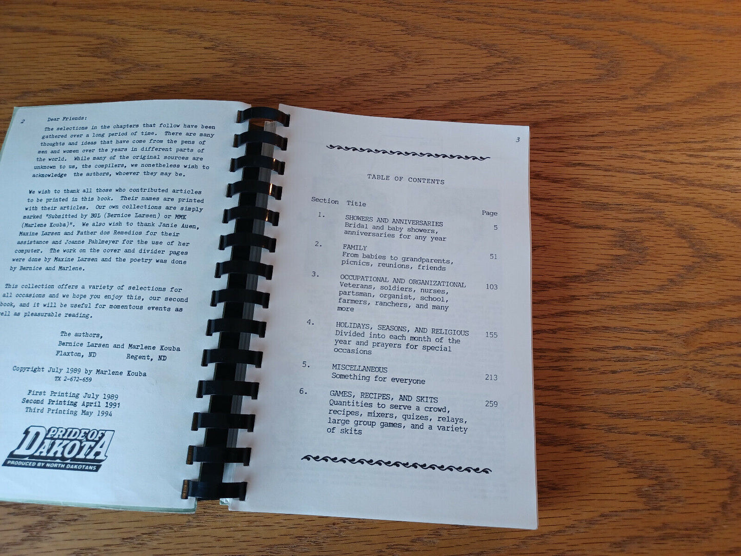 A Collection For Parties And Programs 2 Bernice Larsen Marlene Kouba 1994