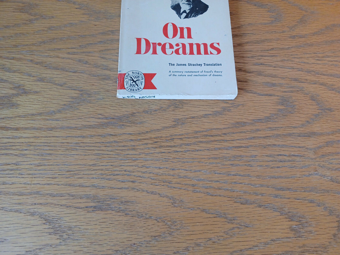 Sigmund Freud On Dreams 1963 W. W. Norton & Company Paperback