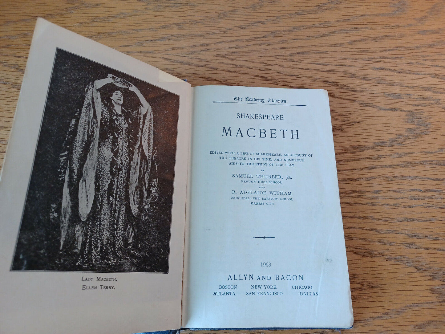 Macbeth William Shakespeare 1963 Hardcover Allyn And Bacon Academy Classics
