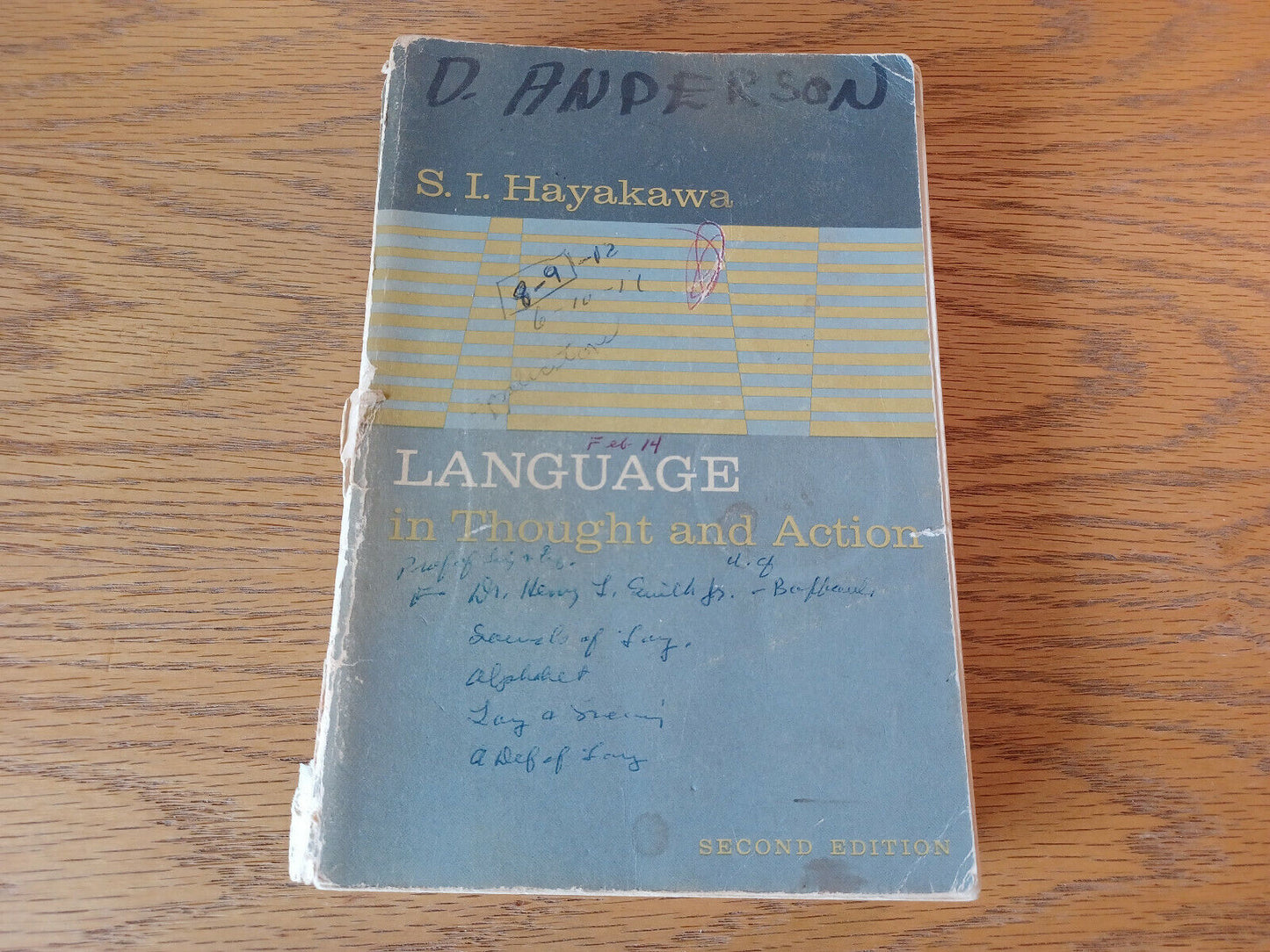 Language In Thought And Action S I Hayakawa 1964 Harcourt Brace & World Paperbac