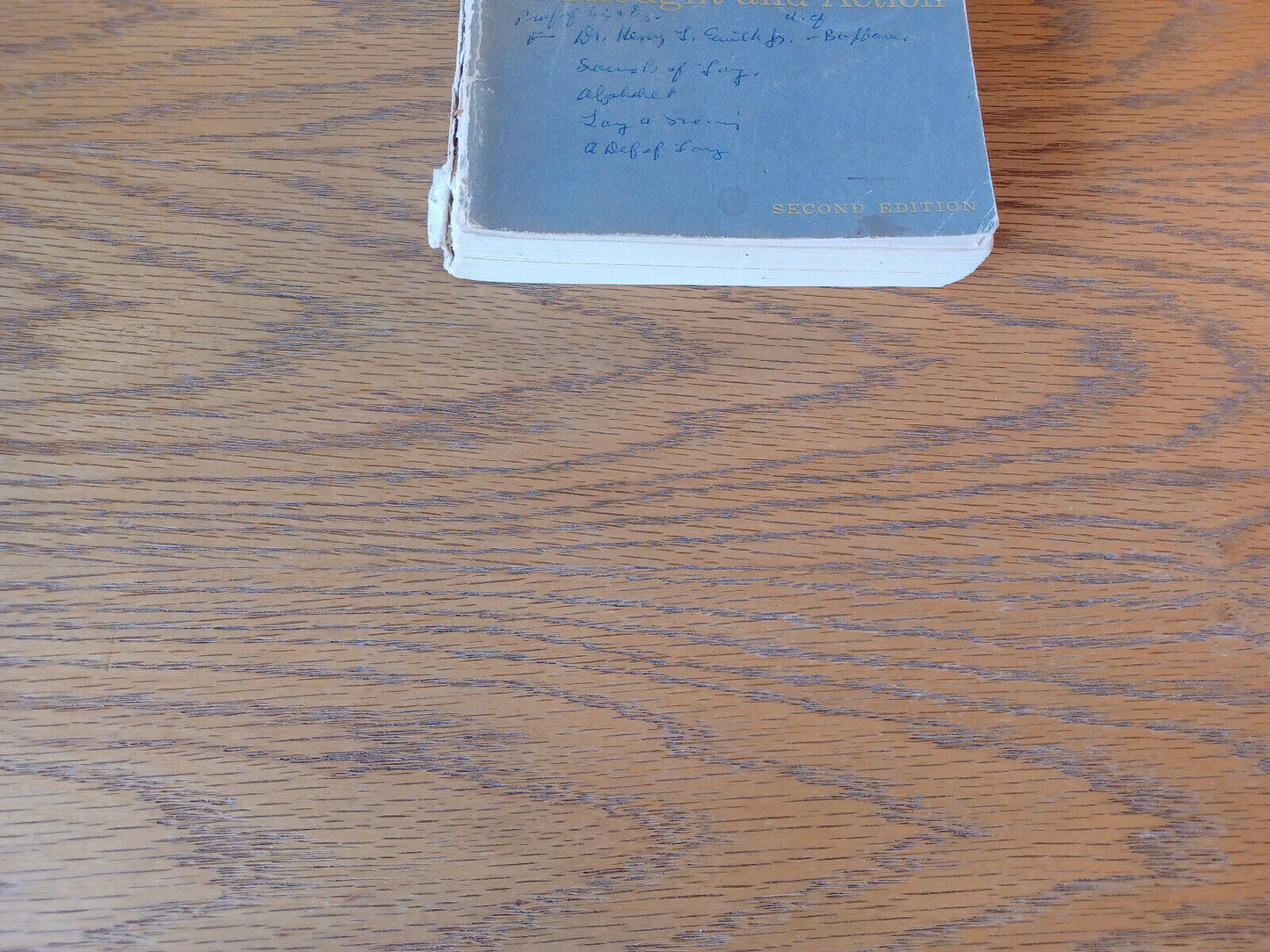 Language In Thought And Action S I Hayakawa 1964 Harcourt Brace & World Paperbac