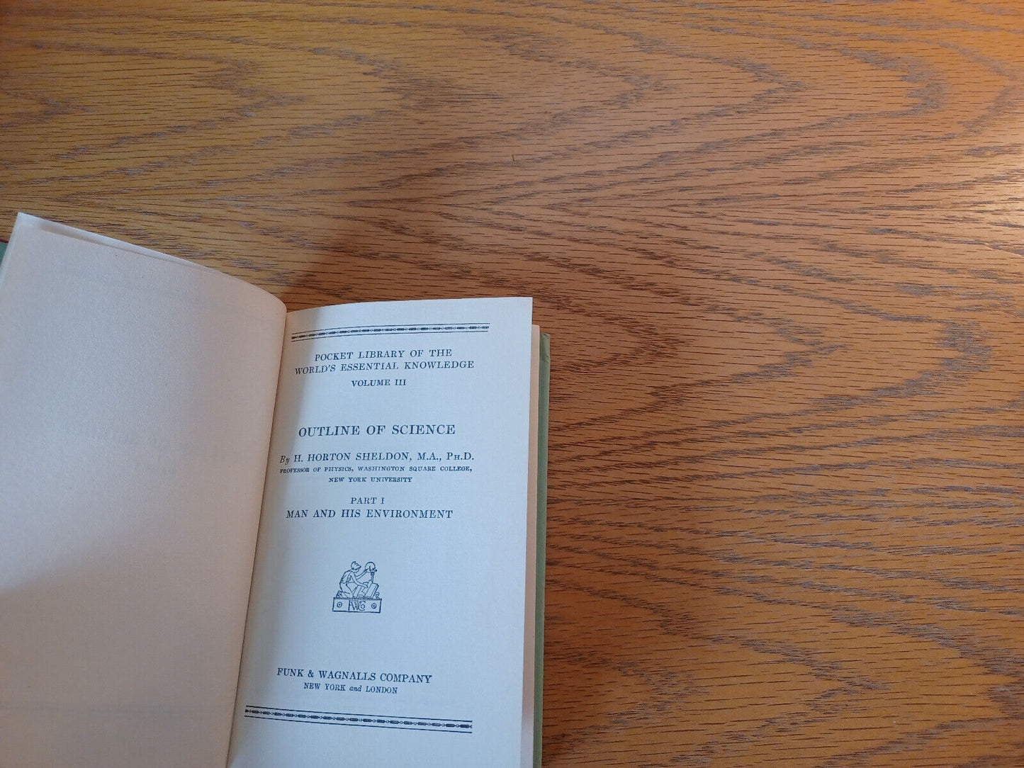 Outline Of Science H Horton Sheldon 1929 Volume III Pocket Library of the World'