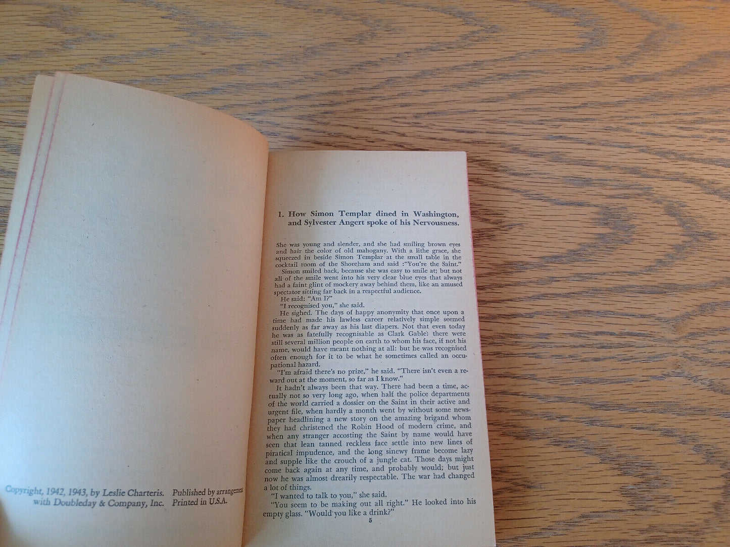 The Saint Steps In Leslie Charteris 1943 Fiction Publishing Company Paperback