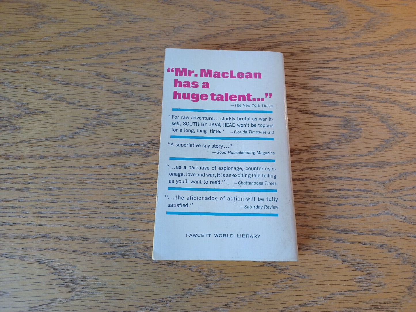 South By Java Head Alistair MacLean 1958 Paperback Fawcett Gold Medal