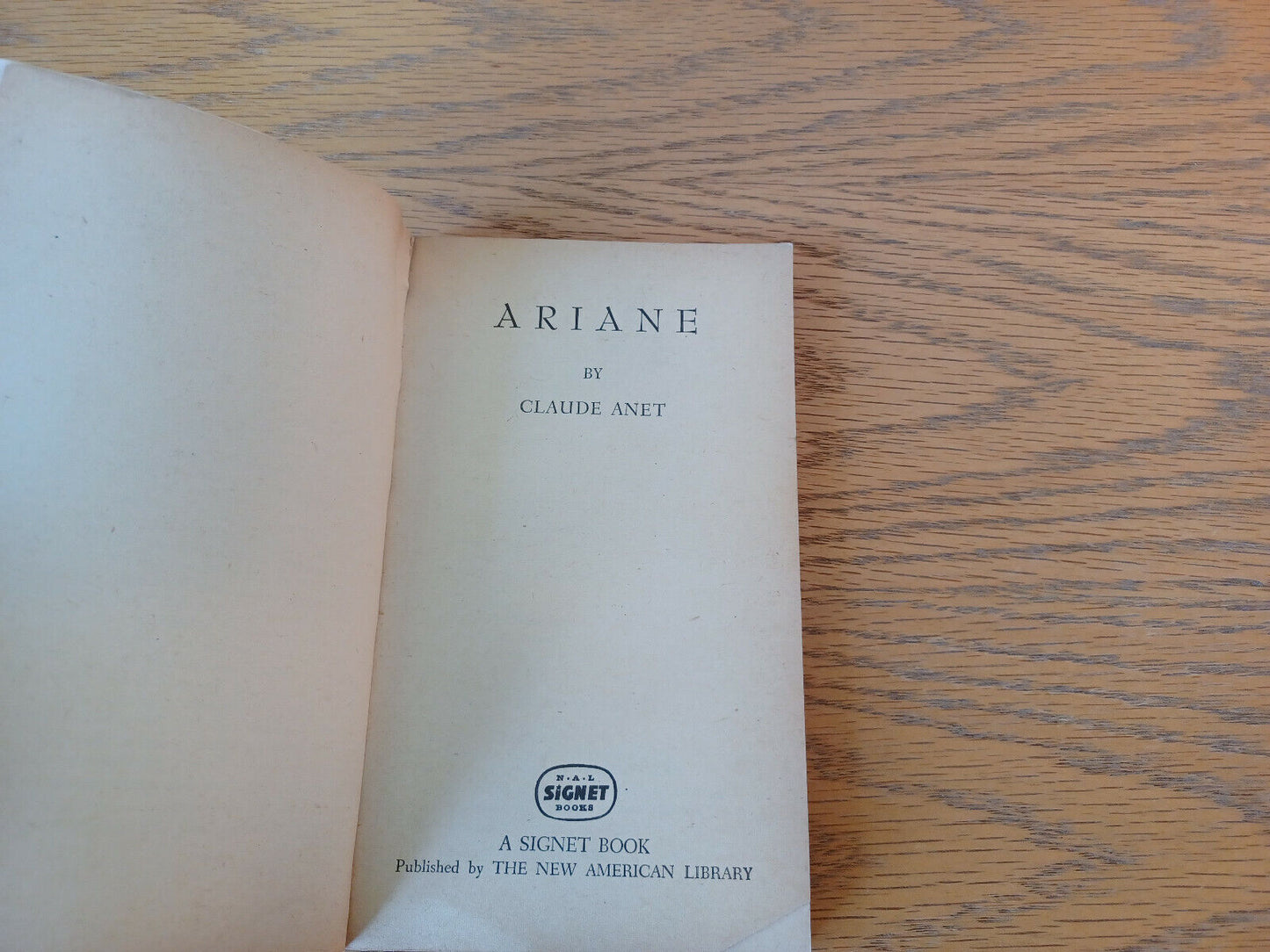 Ariane Claude Anet 1948 Signet Paperback New American Library