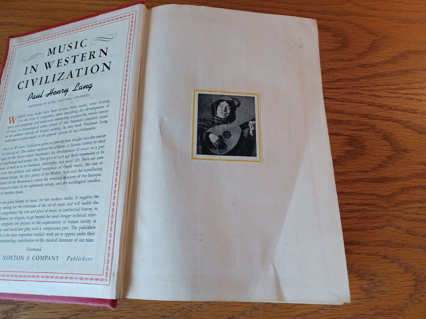 Music In Western Civilization Paul Henry Lang 1941 Hardcover W. W. Norton & Comp
