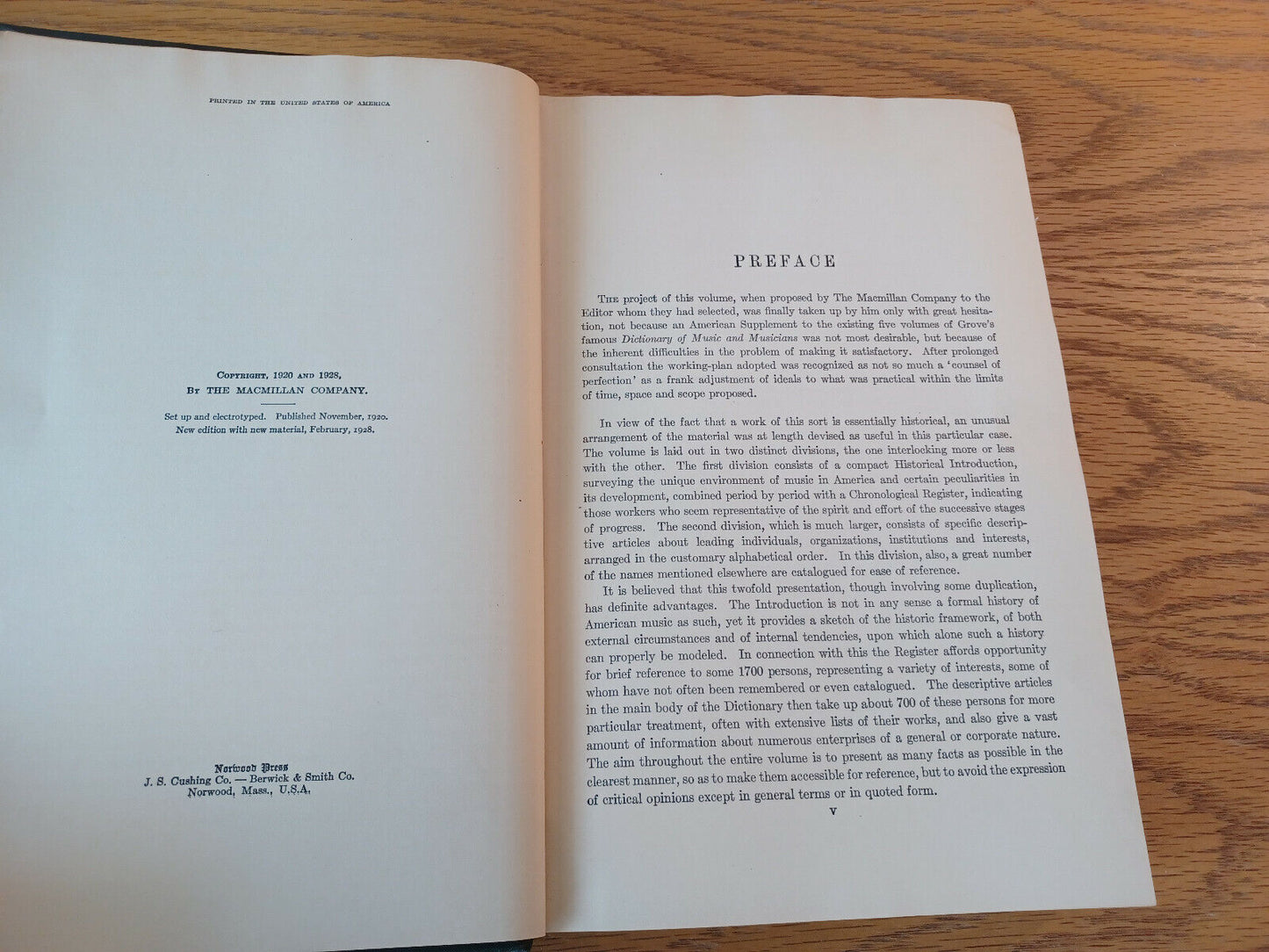 Grove's Dictionary Of Music And Musicians American Supplement 1928 Hardcover Mac