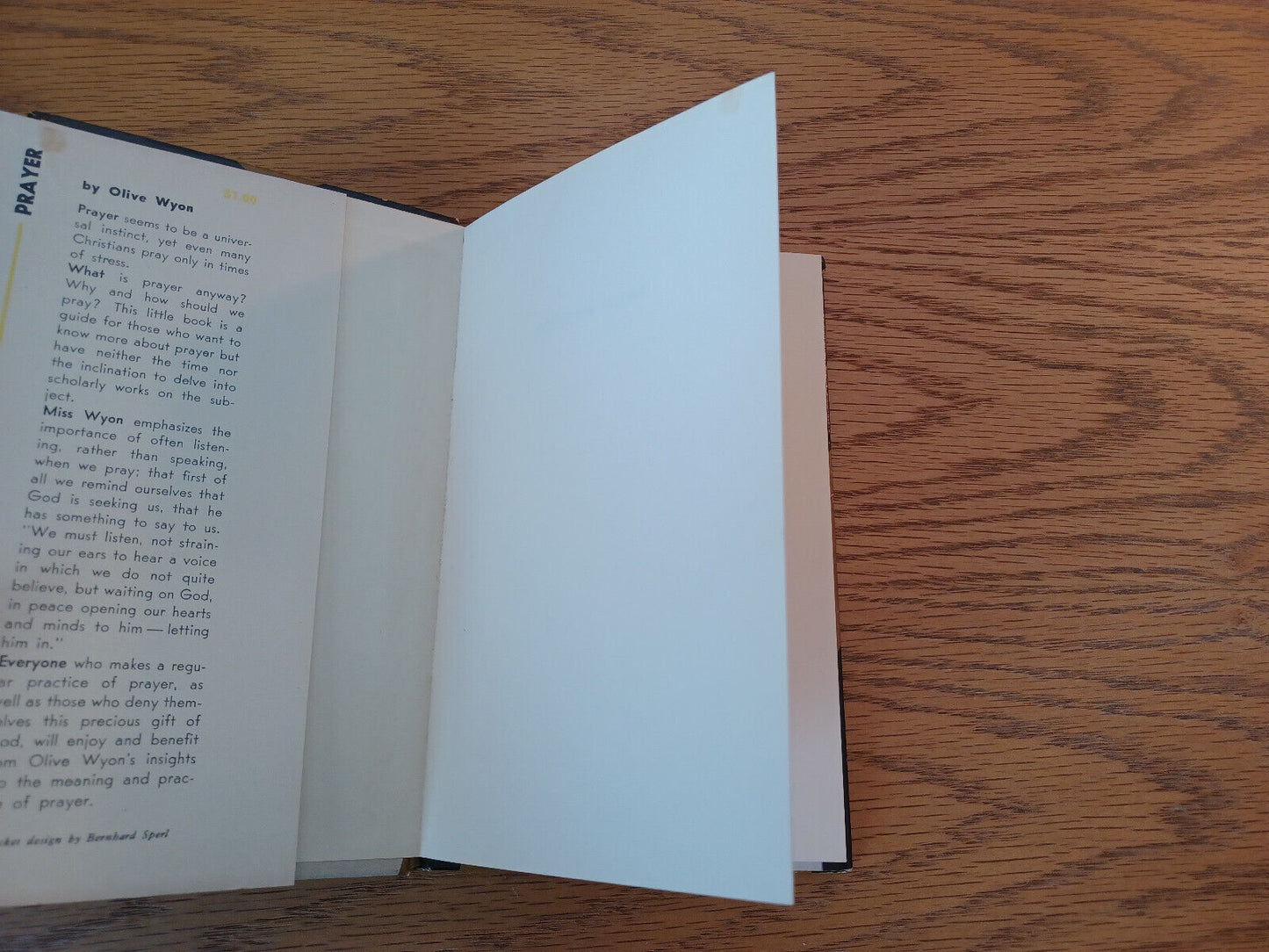 Prayer Olive Wyon 1960 Hardcover Dust Jacket Muhlenberg Press