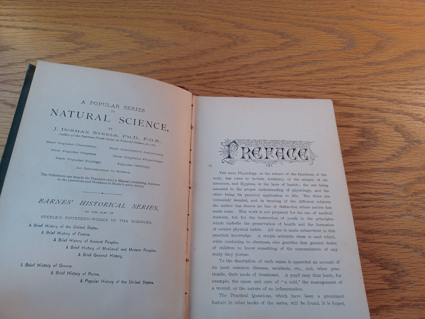 Hygienic Physiology Joel Dorman Steele 1888 Hardcover A S Barnes