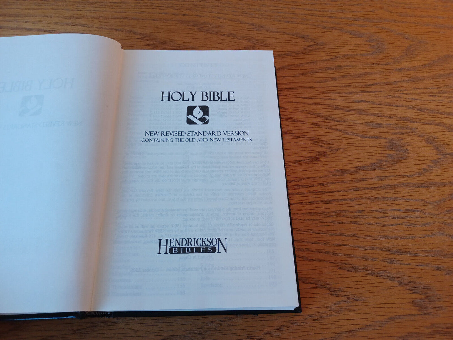Holy Bible New Revised Standard Version 2008 Hardcover Hendrickson Bibles B