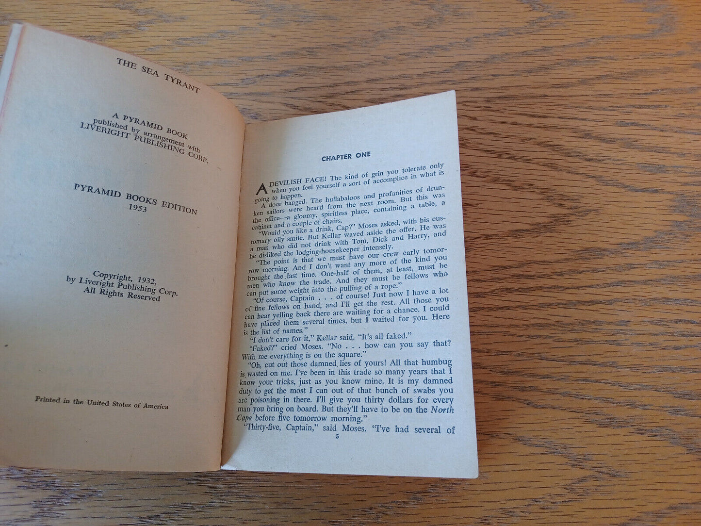 The Sea Tyrant Peter Freuchen 1953 Pyramid Books Paperback B