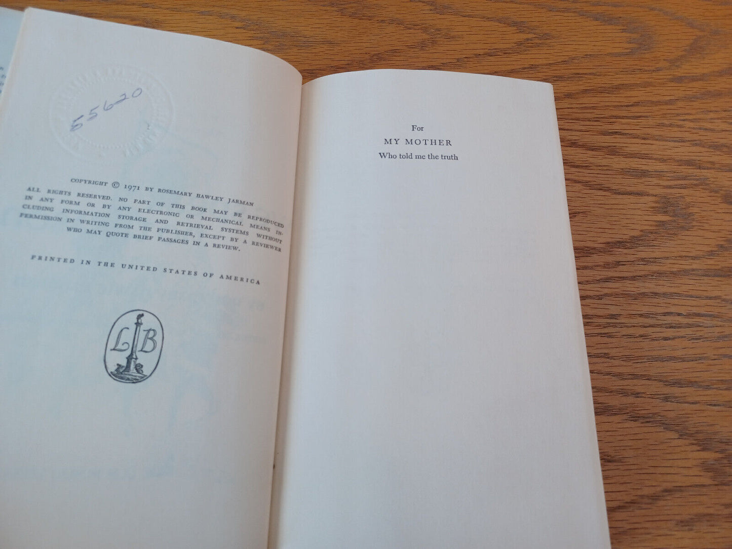 We Speak No Treason Rosemary Hawley Jarman 1971 Book Club Edition Little Brown