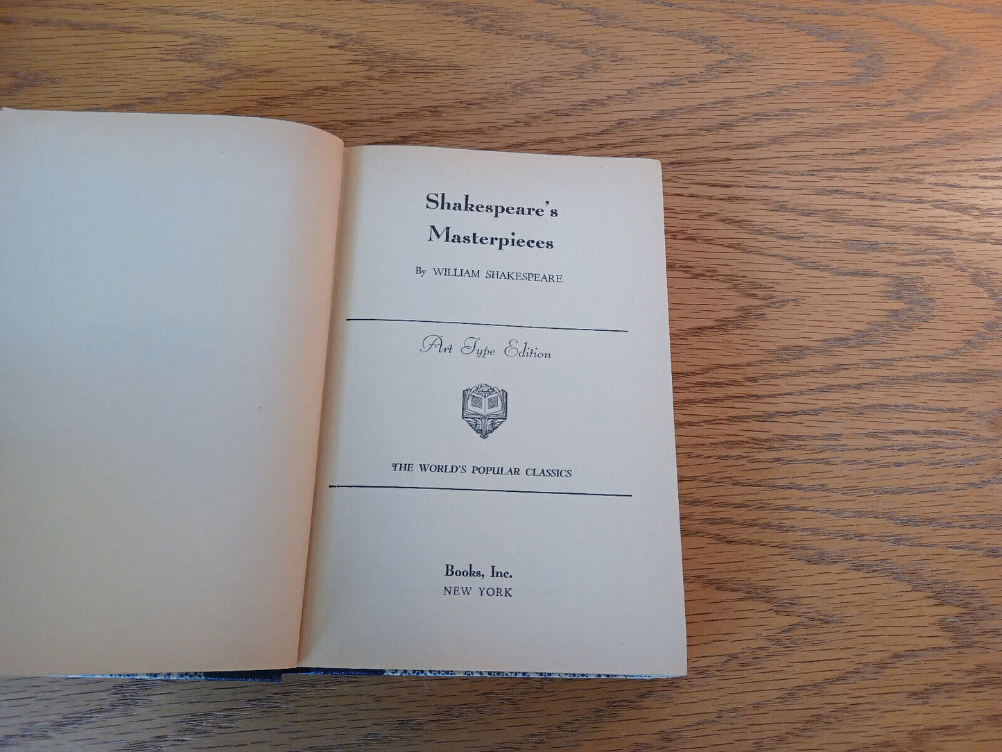 Shakespeare's Masterpieces William Shakespeare Art Type Ed Books Inc Hardcover