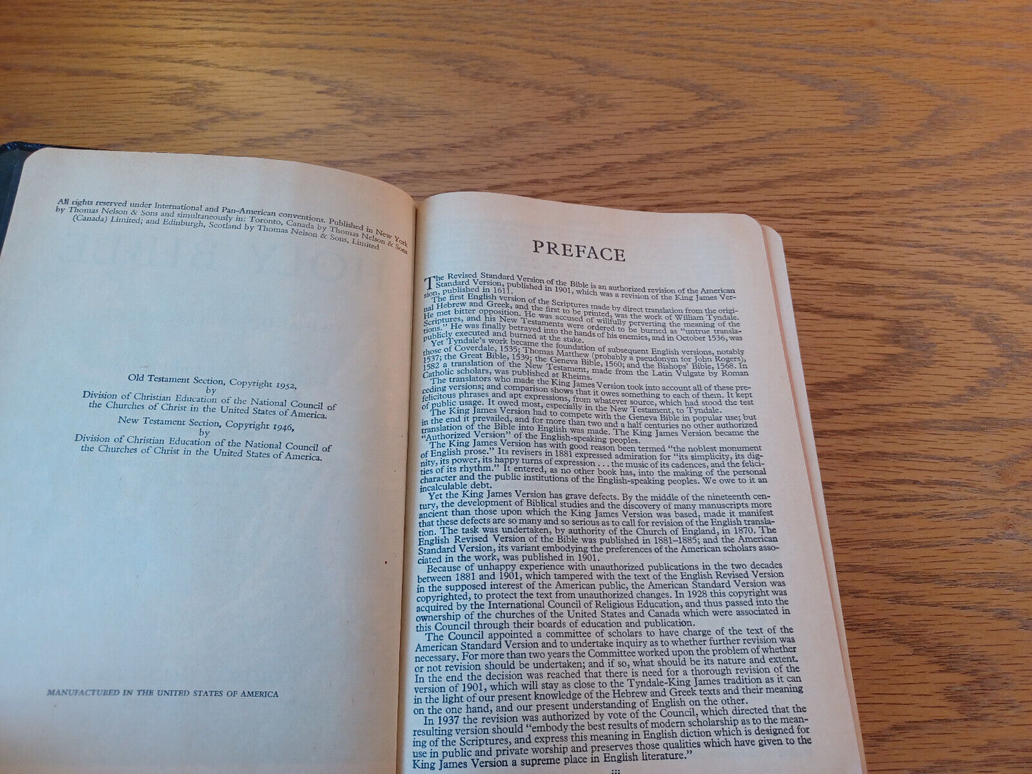 Holy Bible Concordance Revised Standard Version 1952 Thomas Nelson & Sons Faux L