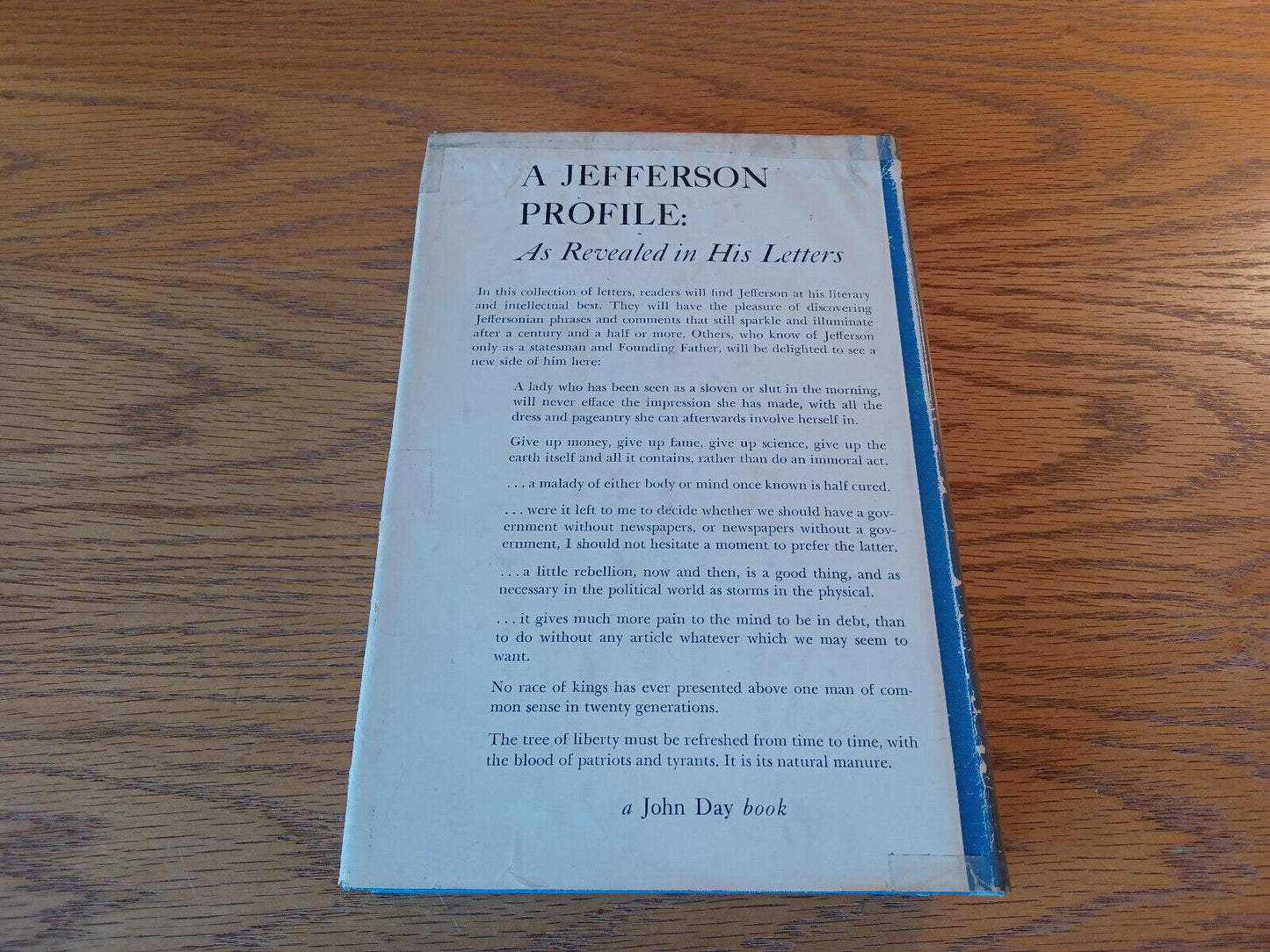 A Jefferson Profile As Revealed In His Letters Saul K Padover 1956 Hardcover Dus