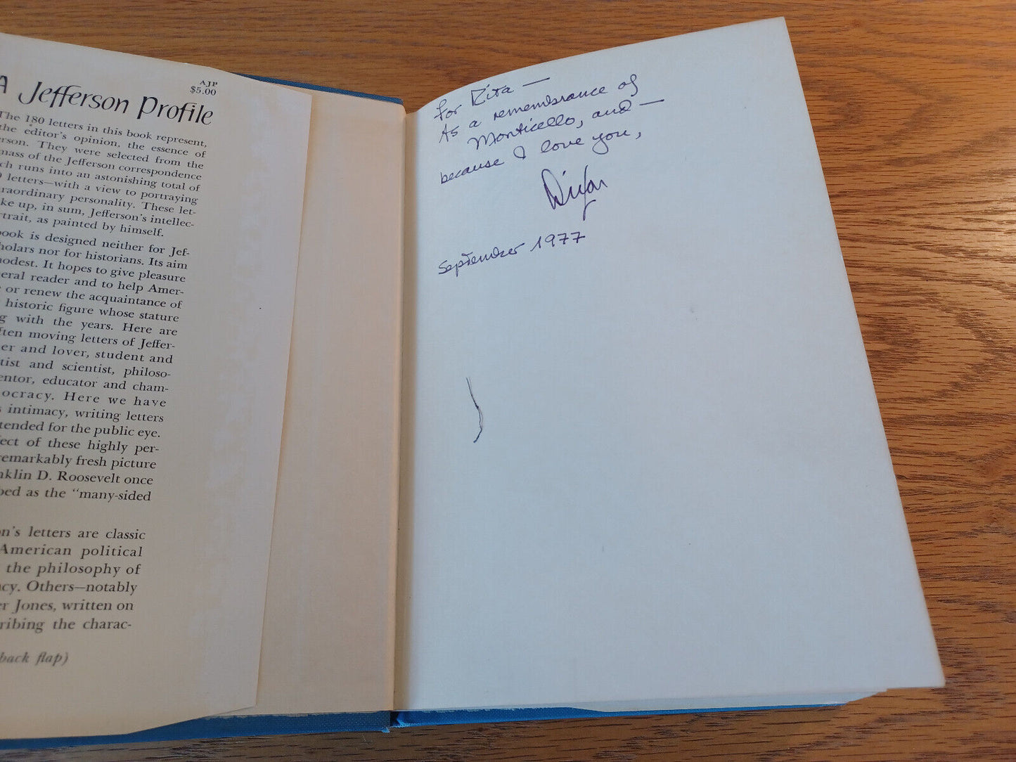 A Jefferson Profile As Revealed In His Letters Saul K Padover 1956 Hardcover Dus
