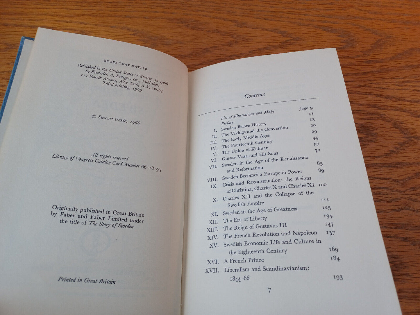 A Short History Of Sweden Stewart Oakley 1969 Hardcover Frederick A Praeger