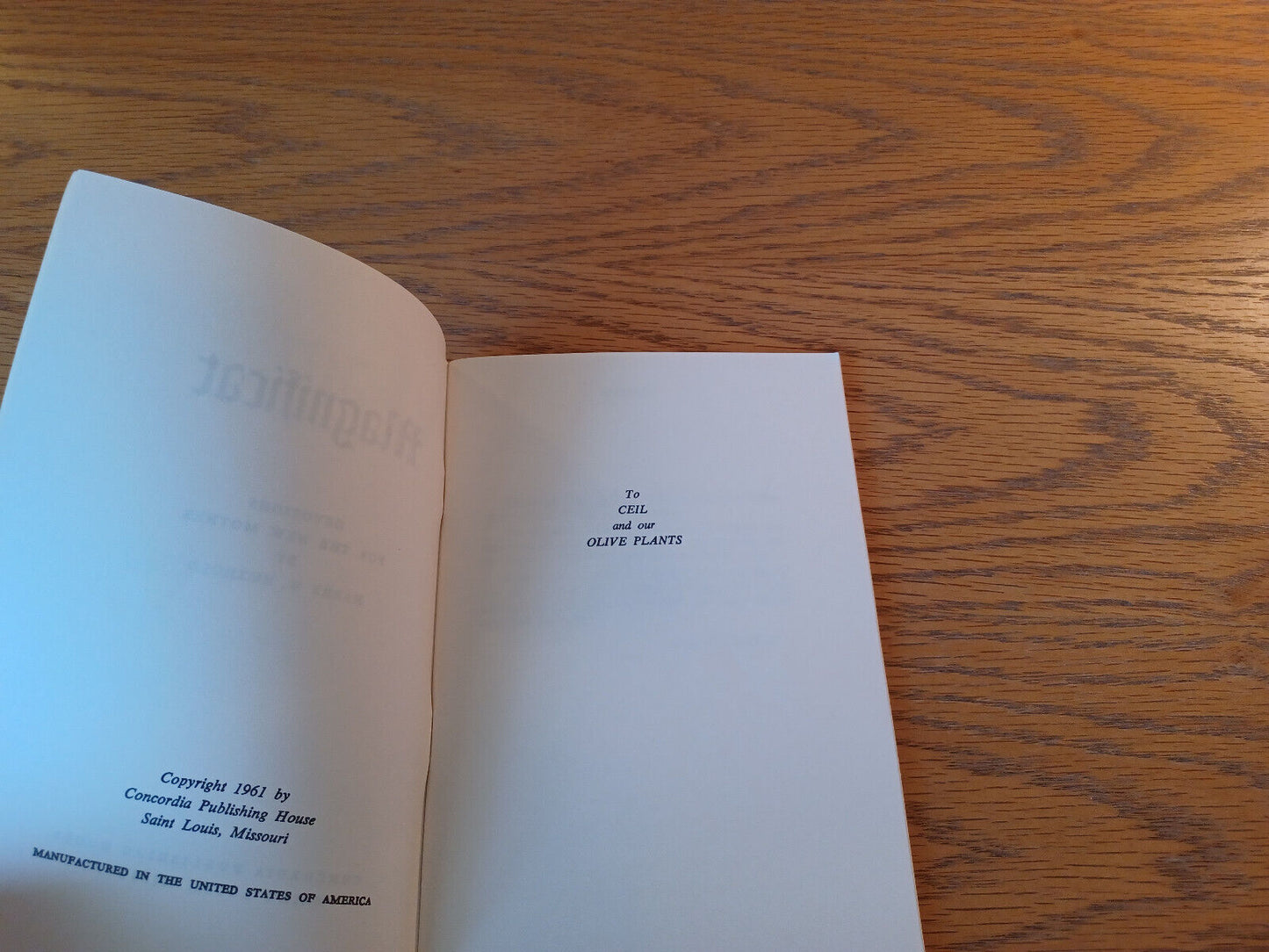 Magnificat Harry N Huxhold 1961 Paperback Concordia Publishing House