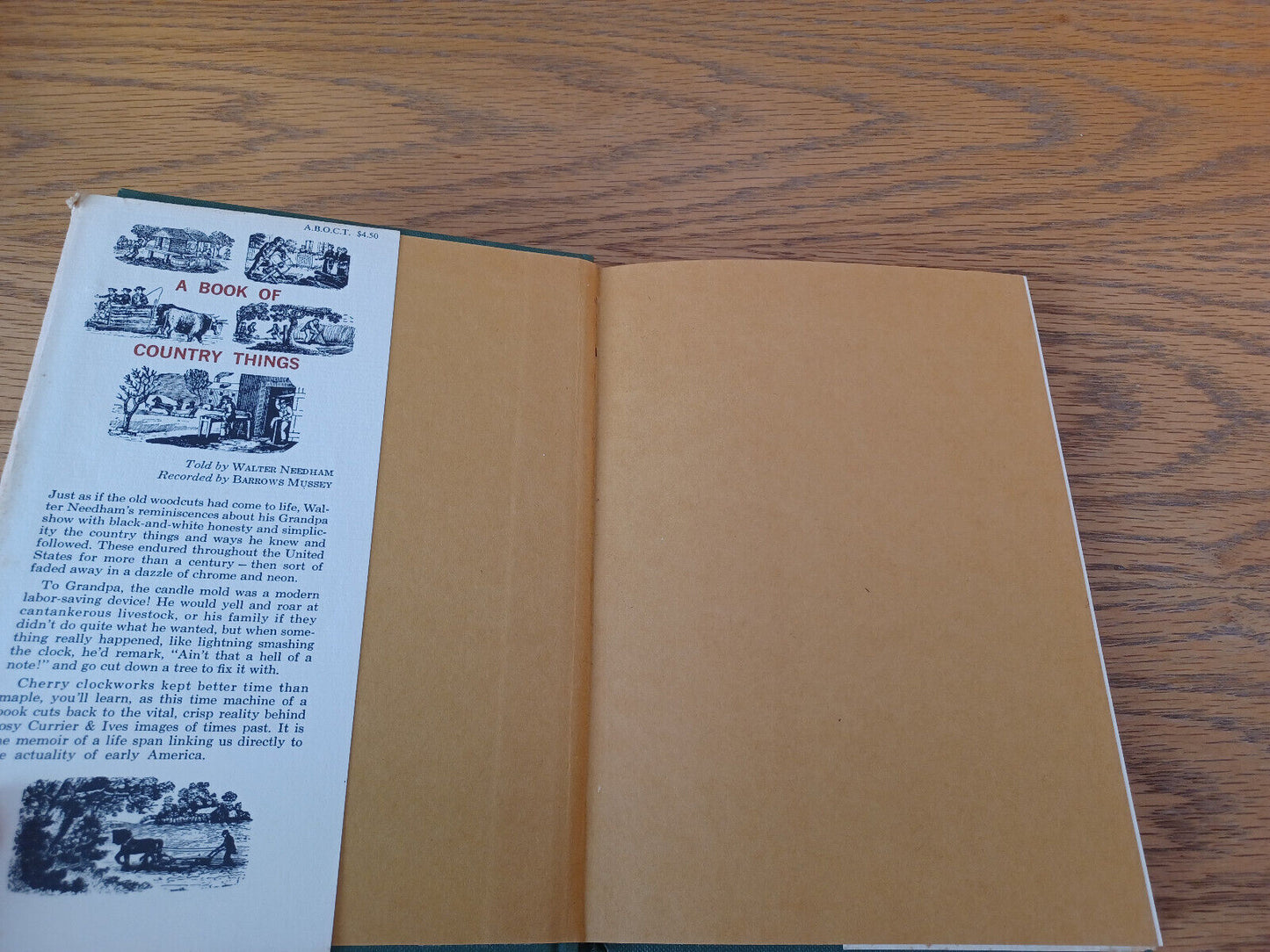 A Book Of Country Things Walter Needham 1965 Hardcover Dust Jacket Stephen Green