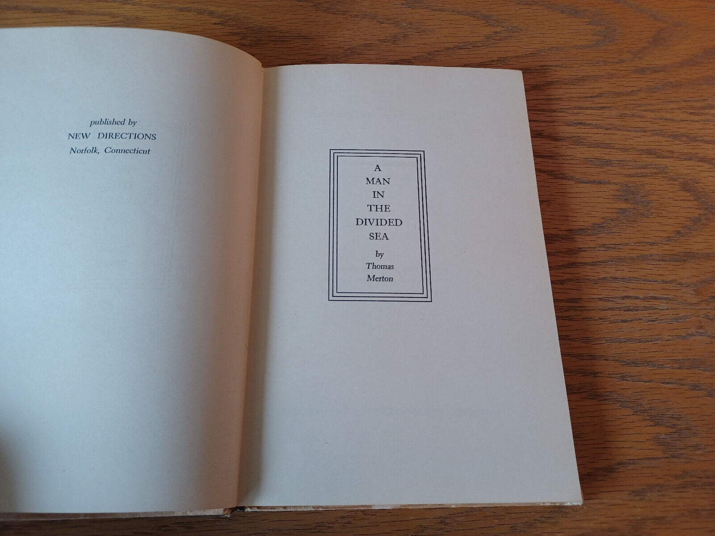 A Man In The Divided Sea Thomas Merton 1946 Hardcover New Directions