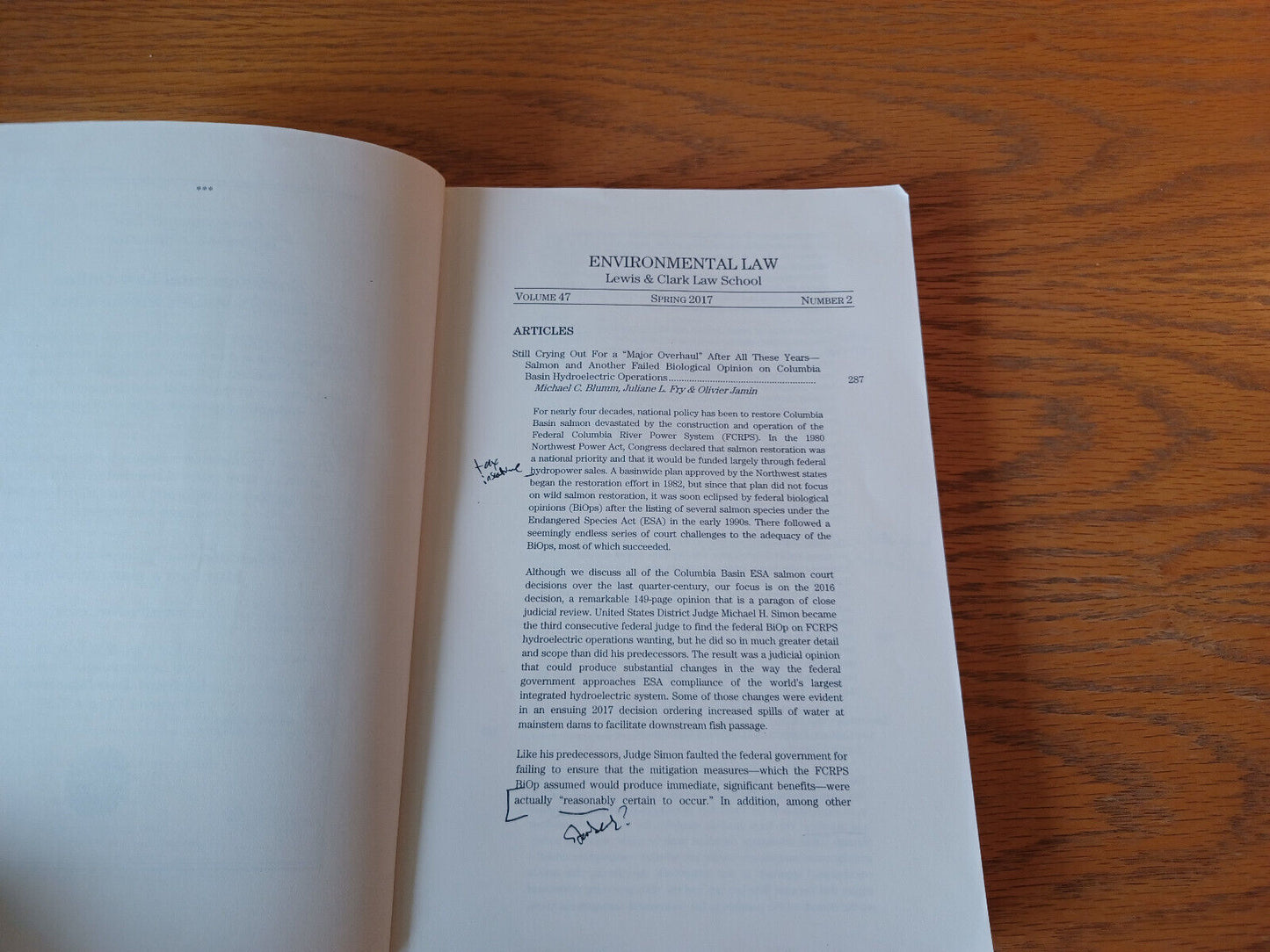 Environmental Law Lewis & Clark Law School Volume 47 Spring 2017 Number 2