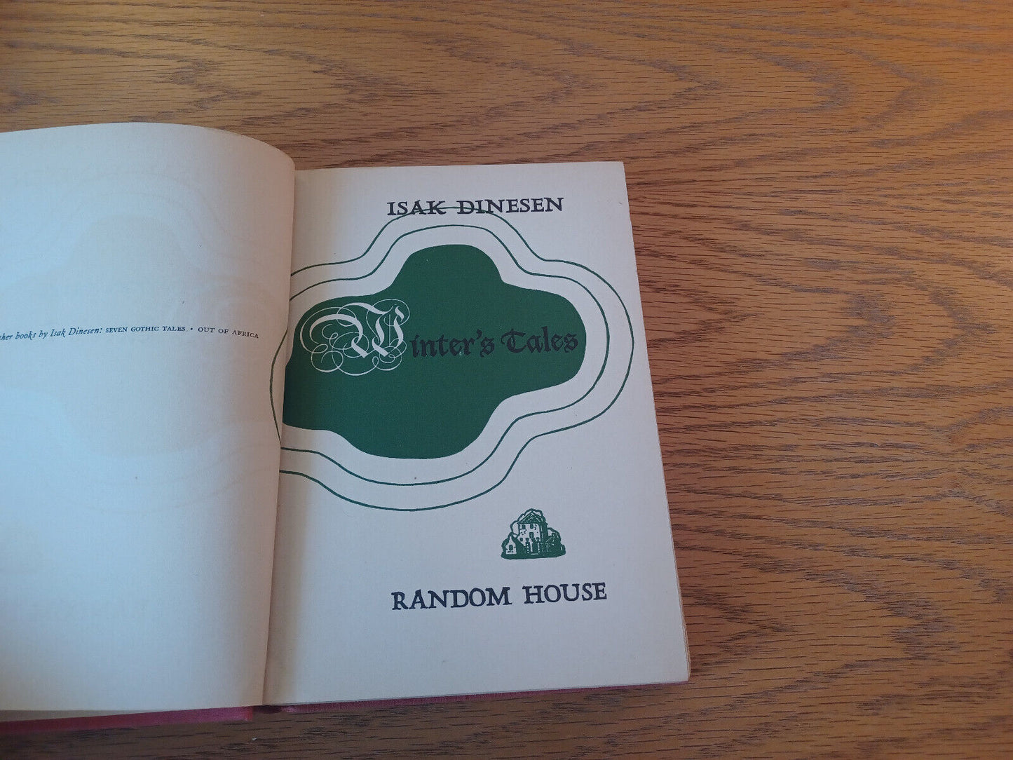 Winter's Tales Isak Dinesen 1942 Random House Hardcover