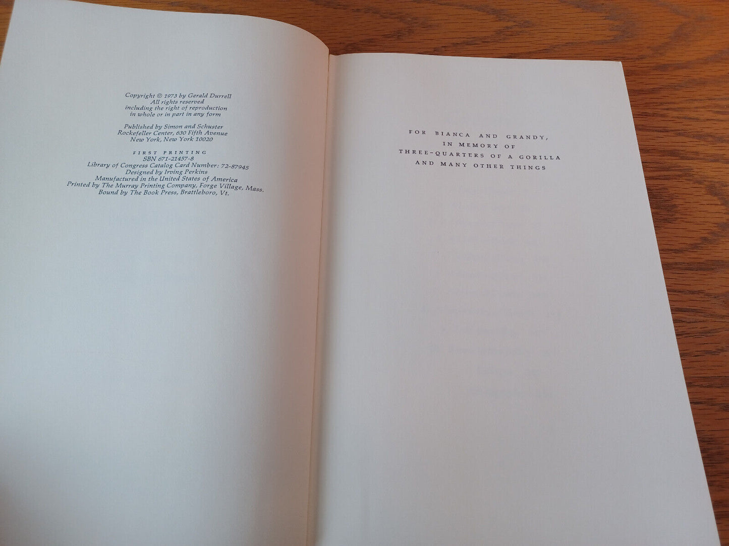 A Bevy Of Beasts Gerald Durrell 1973 1st Printing Hardcover Simon And Schuster