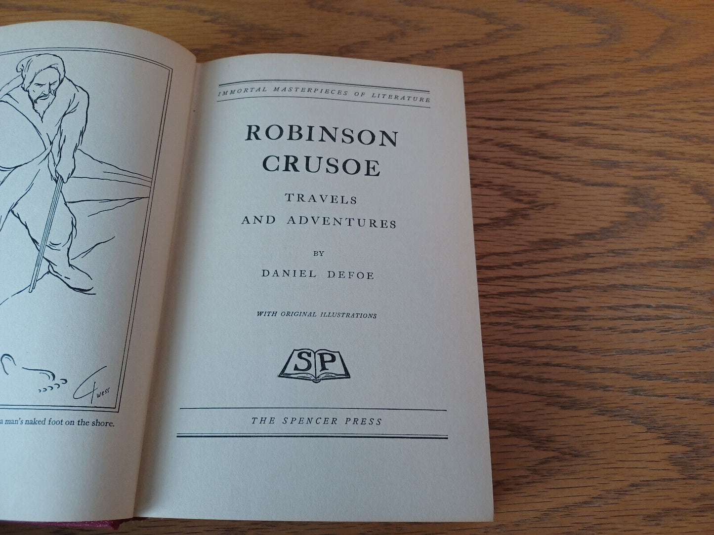 Robinson Crusoe Travels And Adventures Daniel Defoe 1937 Immortal Masterpieces H