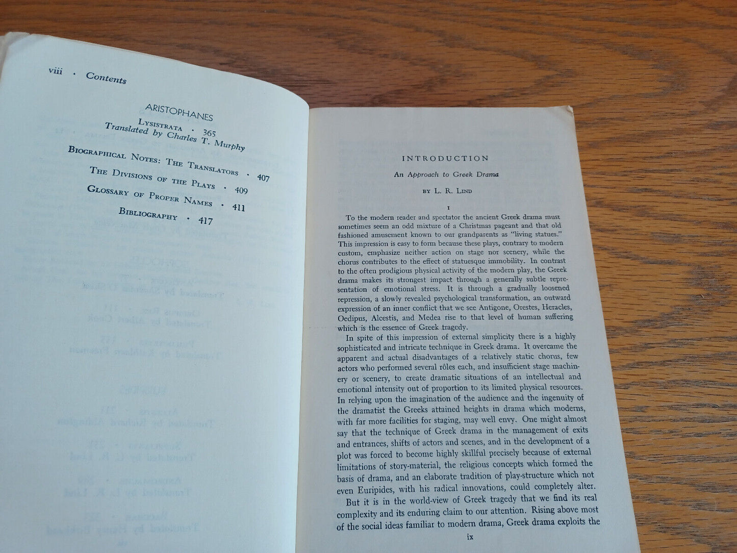 Ten Greek Plays in Contemporary Translations L R Lind 1957 Paperback Houghton Mi