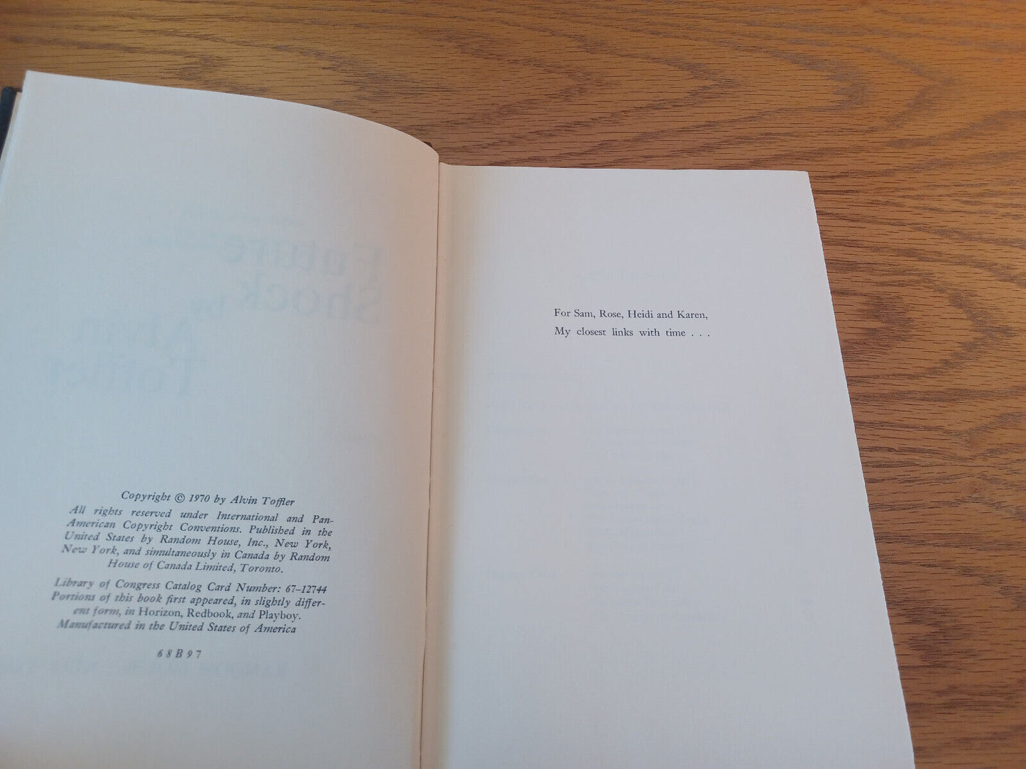Future Shock Alvin Toffler 1970 Hardcover Random House