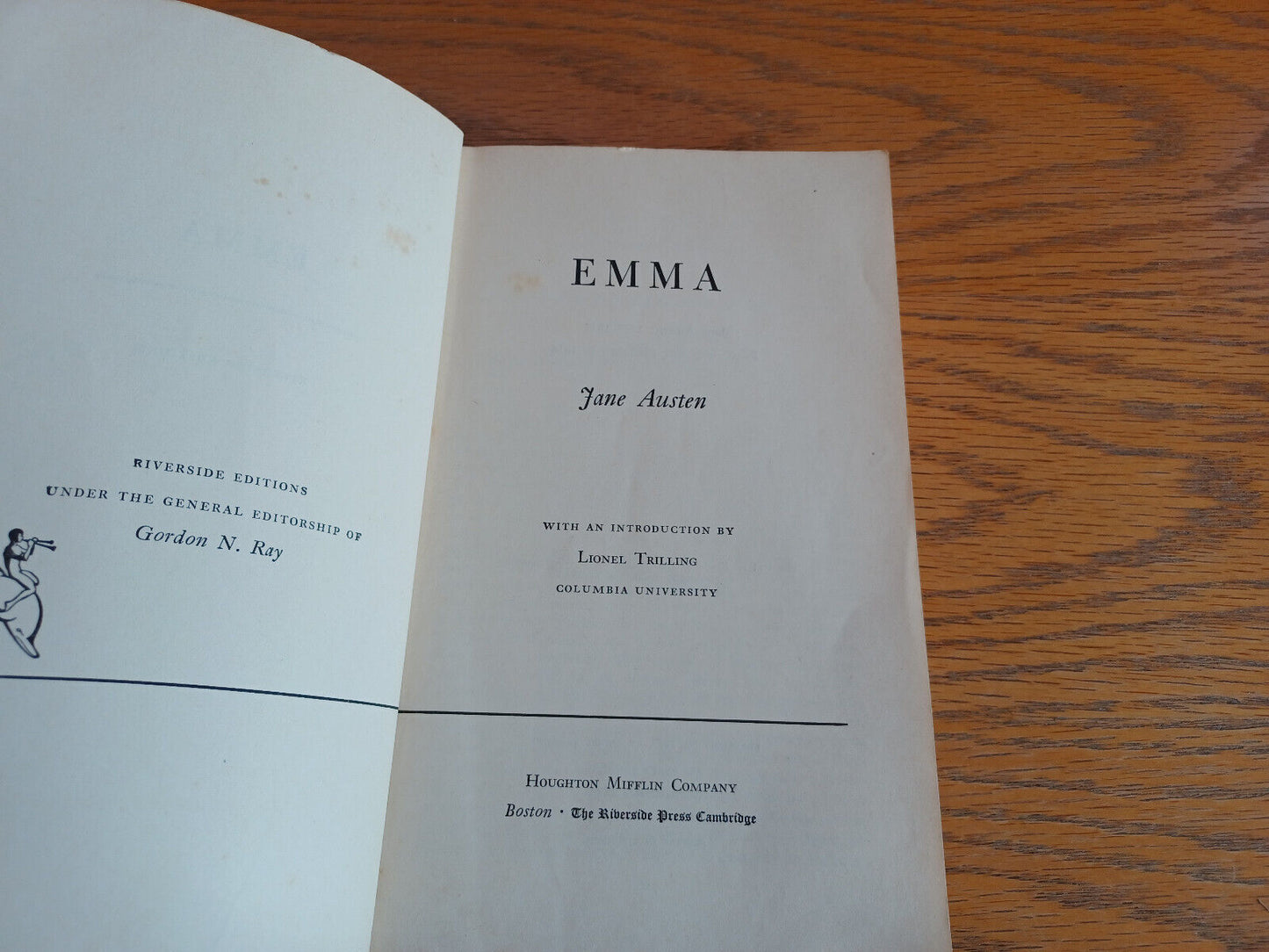Emma Jane Austen 1957 Riverside Edition Houghton Mifflin