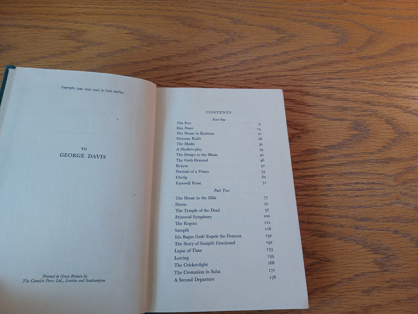 A House In Bali Colin Mcphee 1947 Victor Gollancz Hardcover