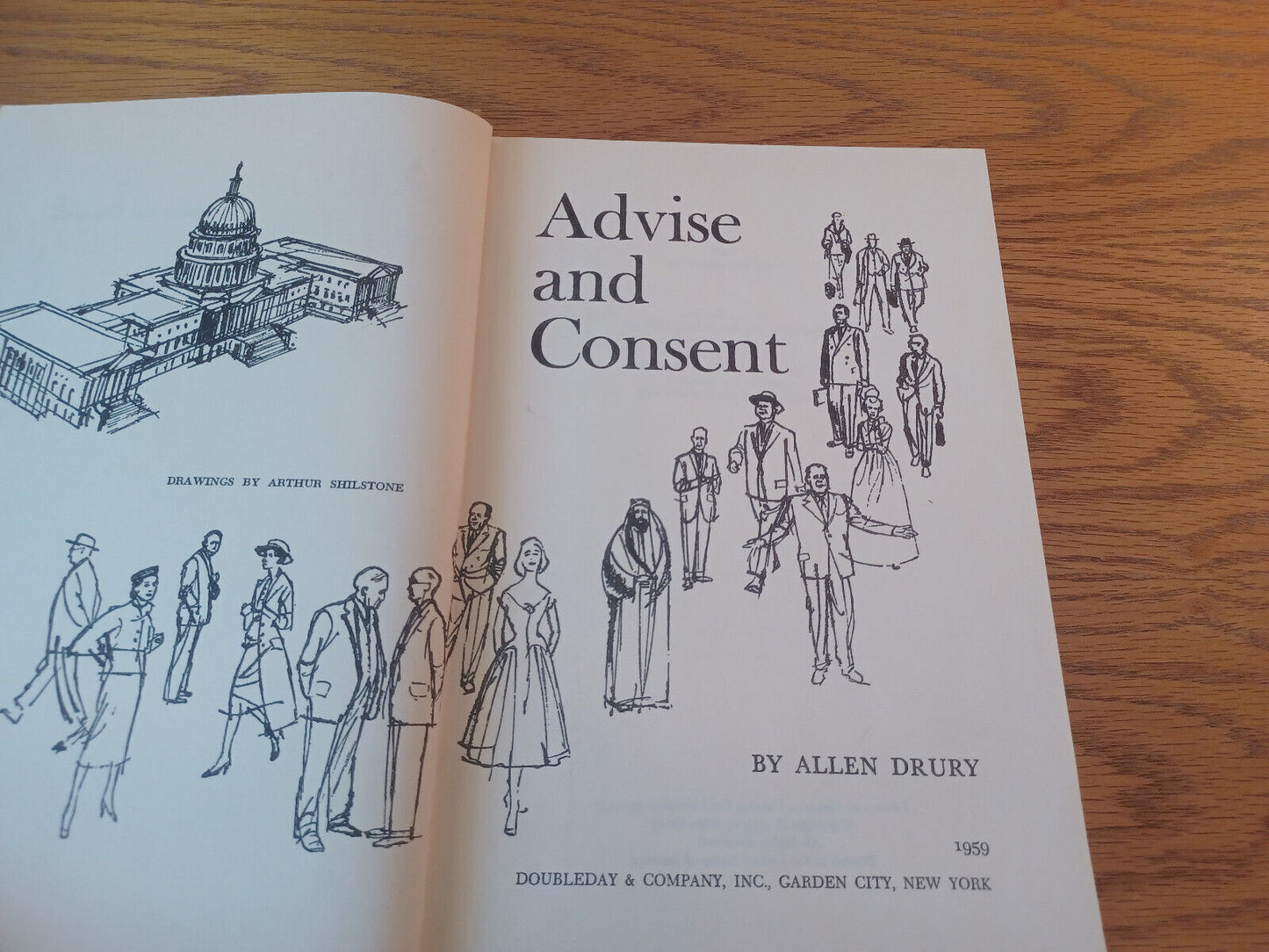 Advise And Consent Allen Drury 1959 Hardcover Doubleday