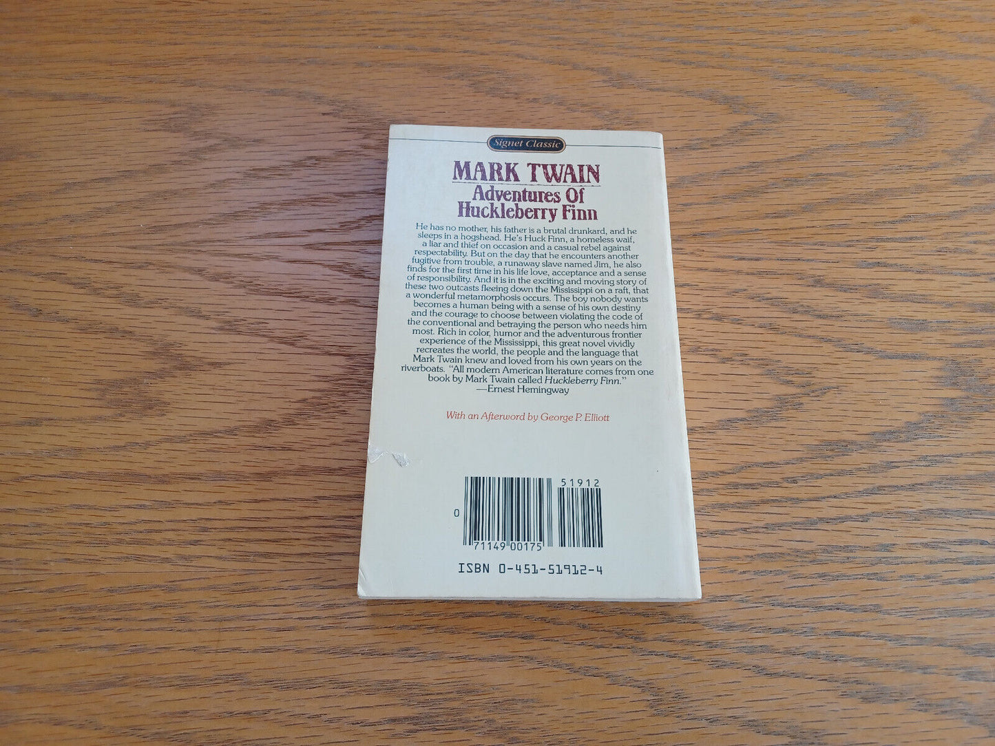 Adventures of Huckleberry Finn Mark Twain 1959 Signet New American Library