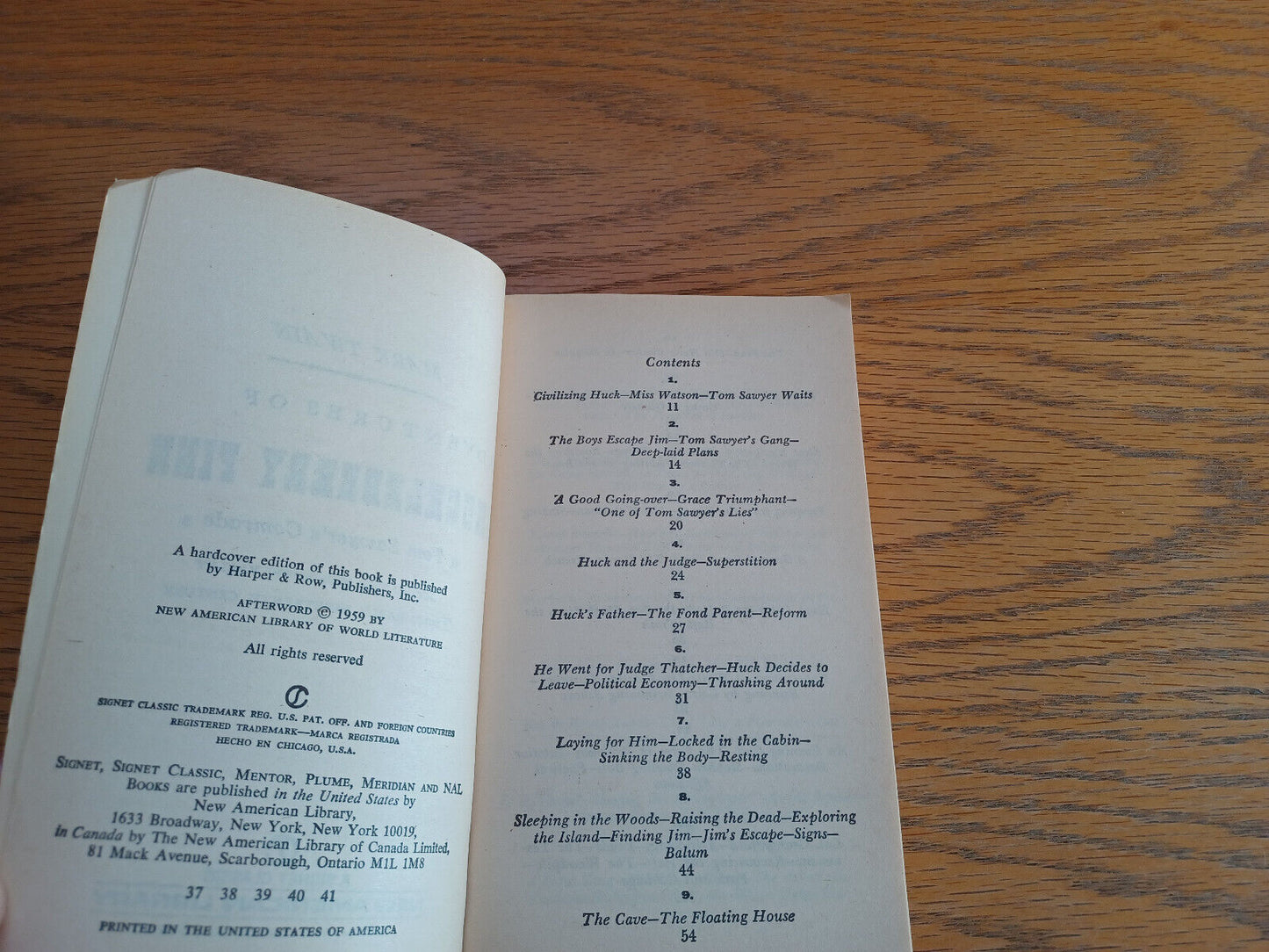 Adventures of Huckleberry Finn Mark Twain 1959 Signet New American Library