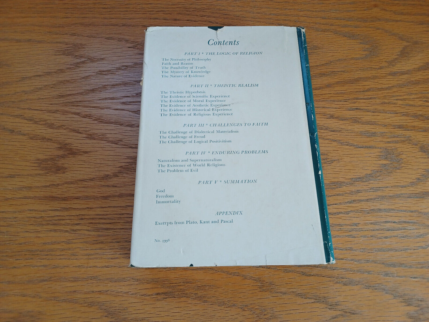 Philosophy of Religion David Elton Trueblood 1957 Harper & Brothers Hardcover Du