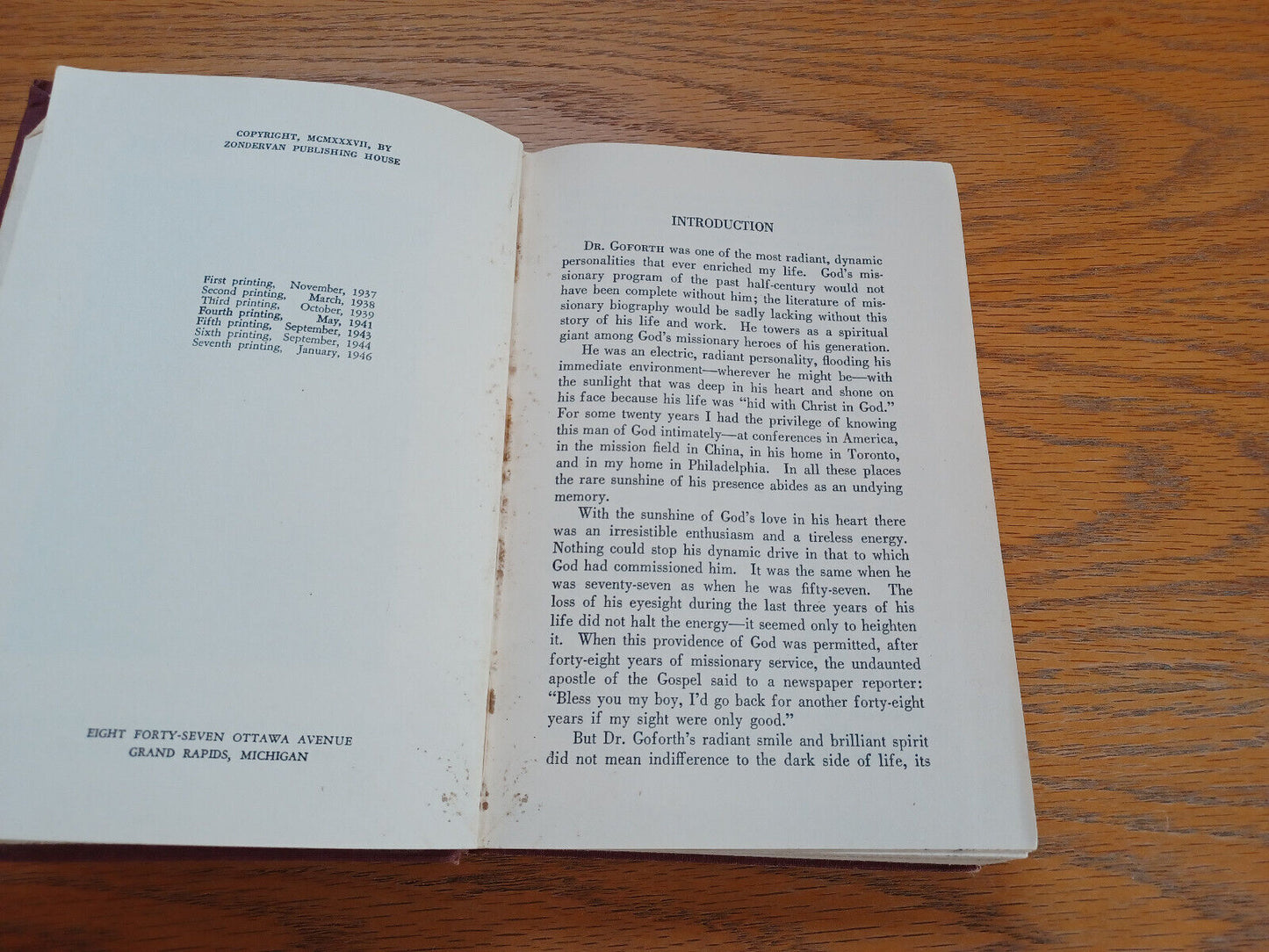 Goforth of China Rosalind Goforth 1946 Hardcover 7th Ed Zondervan