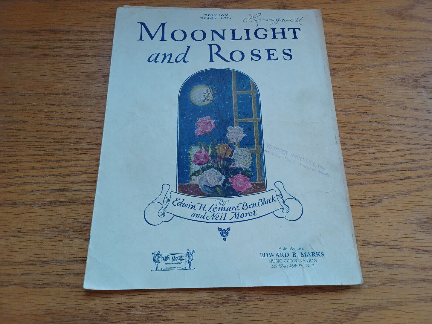 Moonlight And Roses Edwin H Lemare Ben Black Neil Moret Edward B Marks